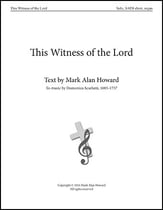 This Witness of the Lord SATB choral sheet music cover